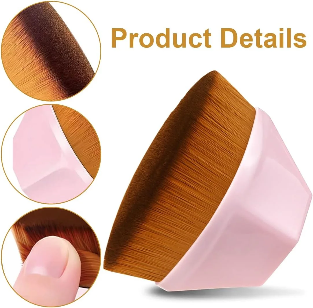 براش کرم پودر KCOQINA، براش کرم پودر برای آرایش، براش کابوکی سر تخت شش ضلعی برای ترکیب مایع، کرم یا لوازم آرایشی پودری بی عیب و نقص، شامل جعبه محافظ (صورتی) براش کرم پودر KCOQINA، براش کرم پودر برای آرایش، براش کابوکی سر تخت شش ضلعی برای ترکیب مایع، کرم یا لوازم آرایشی پودری بی عیب و نقص، شامل جعبه محافظ (صورتی)