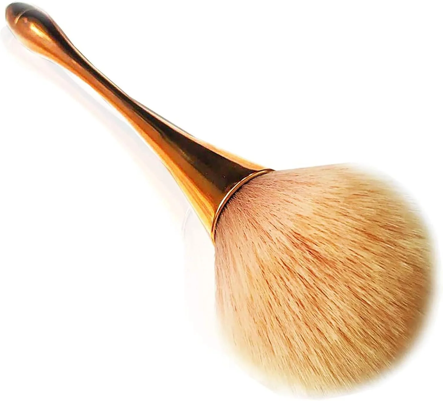 براش پودر معدنی بسیار بزرگ Joyzzz، براش آرایشی حرفه ای رزگلد برای کرم پودر و پودر، براش کابوکی نرم و کرکی برای ترکیب و یکدست کردن، ایده آل برای محصولات مایع و پودری