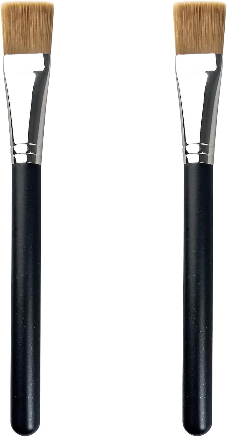 براش کرم پودر مربعی حرفه ای Jaasuee برای آرایش کرم مایع - براش ماسک صورت تخت ممتاز با موهای نرم مصنوعی برای ترکیب کرم پودر، کانسیلرها و امولسیون