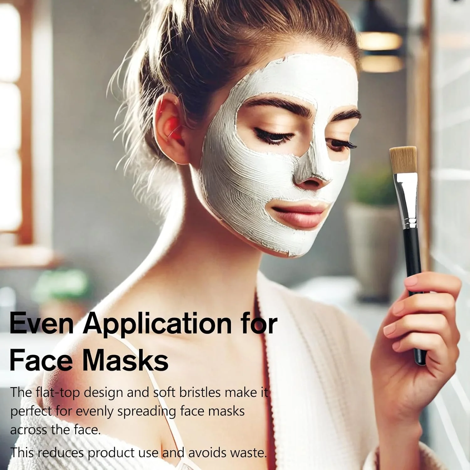 براش کرم پودر مربعی حرفه ای Jaasuee برای آرایش کرم مایع - براش ماسک صورت تخت ممتاز با موهای نرم مصنوعی برای ترکیب کرم پودر، کانسیلرها و امولسیون
