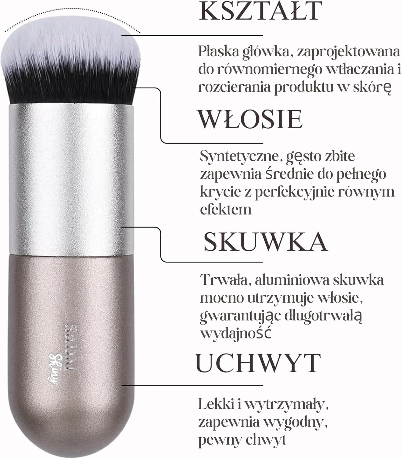 براش آرایشی کابوکی - براش ترکیبی برای پودر، کرم، فونداسیون مایع، ضد آفتاب، ترکیب رژگونه و برنزر - براش آرایش حرفه ای - براش آرایش کامل صورت - وگان و بدون تست حیوانی