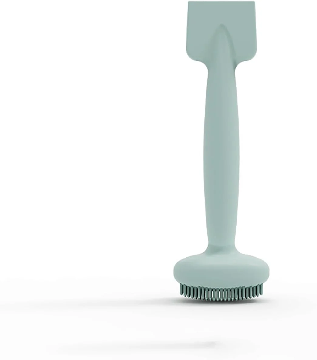 براش ماسک صورت سیلیکونی دو سر یکپارچه، براش سیلیکونی دو طرفه، طراحی شده برای پاکسازی و ماساژ صورت، اپلیکاتور برای استفاده از ماسک صورت (آبی مات، 3 عدد)