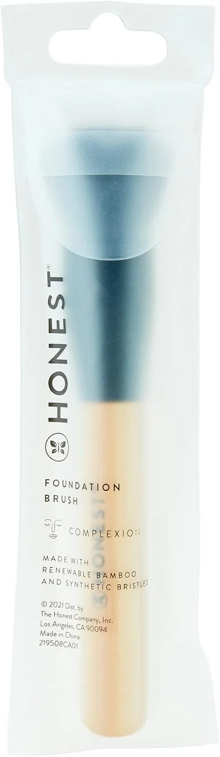 براش کرم پودر Honest Beauty | ترکیب یکنواخت برای پوشش طبیعی | بامبو تجدیدپذیر، موهای مصنوعی | بدون تست حیوانی