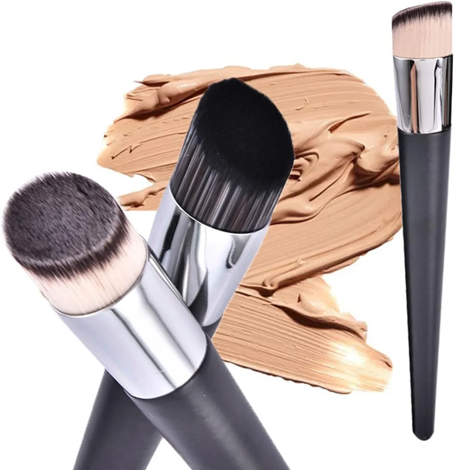 برس Hfghgfhk، 1 عدد برس حرفه ای سر کج برای کرم پودر، کانسیلر و پودر، ابزار آرایش صورت، لوازم آرایشی و بهداشتی برس Hfghgfhk، 1 عدد برس حرفه ای سر کج برای کرم پودر، کانسیلر و پودر، ابزار آرایش صورت، لوازم آرایشی و بهداشتی