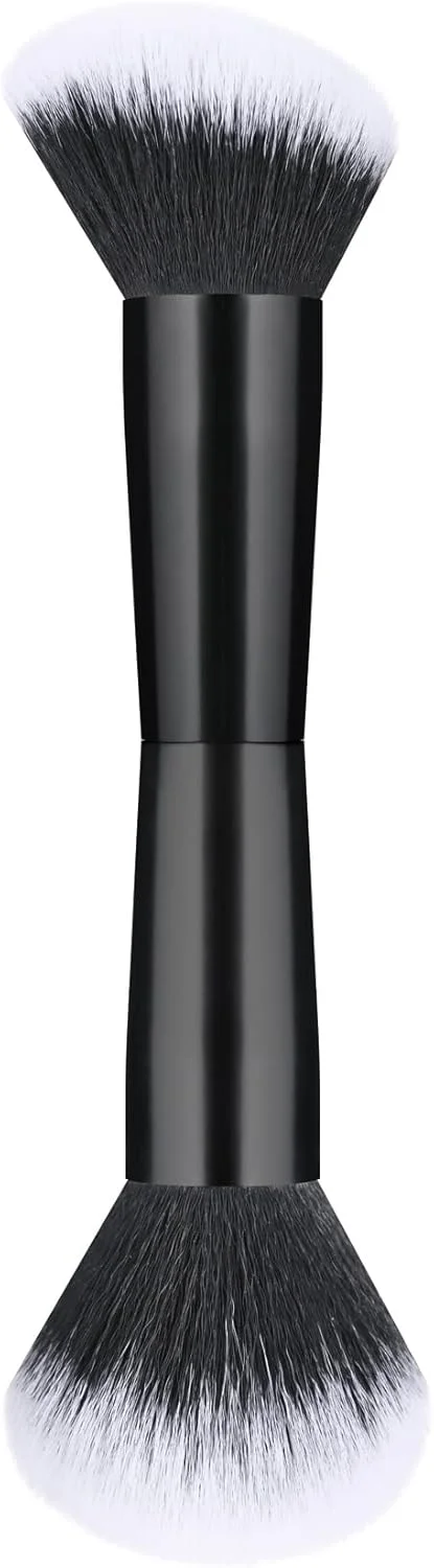 براش کرم پودر دو طرفه HAPPITON – براش کانتور و کانسیلر 2 در 1 برای ترکیب بی نقص مواد آرایشی مایع، کرمی و پودری – براش پرداخت برای پوشش کامل و پایانی یکدست