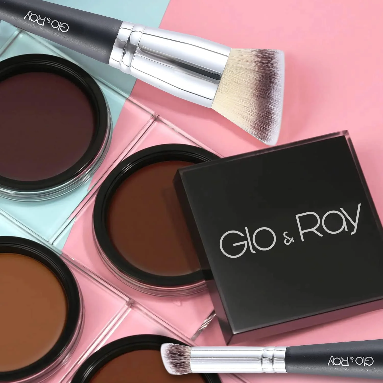 براش آرایشی دو طرفه گلو اند ری، براش زاویه دار ممتاز برای کرم پودر و کانسیلر، مناسب برای آرایش مایع، کرمی و پودری، ترکیب، کانتورینگ و پوشاندن، براش آرایشی دو طرفه براش آرایشی دو طرفه گلو اند ری، براش زاویه دار ممتاز برای کرم پودر و کانسیلر، مناسب برای آرایش مایع، کرمی و پودری، ترکیب، کانتورینگ و پوشاندن، براش آرایشی دو طرفه