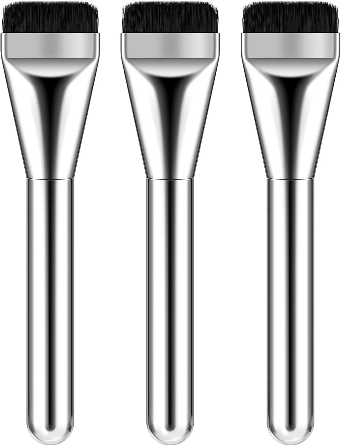 برس کرم پودر Gjinxi، ست 3 عددی، برس آرایشی تخت و نازک، کاردک قابل حمل کرم صورت، ابزار اسکرابر پودر، موهای نرم مایع، مناسب برای سالن، خانه، مسافرت (نقره ای) برس کرم پودر Gjinxi، ست 3 عددی، برس آرایشی تخت و نازک، کاردک قابل حمل کرم صورت، ابزار اسکرابر پودر، موهای نرم مایع، مناسب برای سالن، خانه، مسافرت (نقره ای)