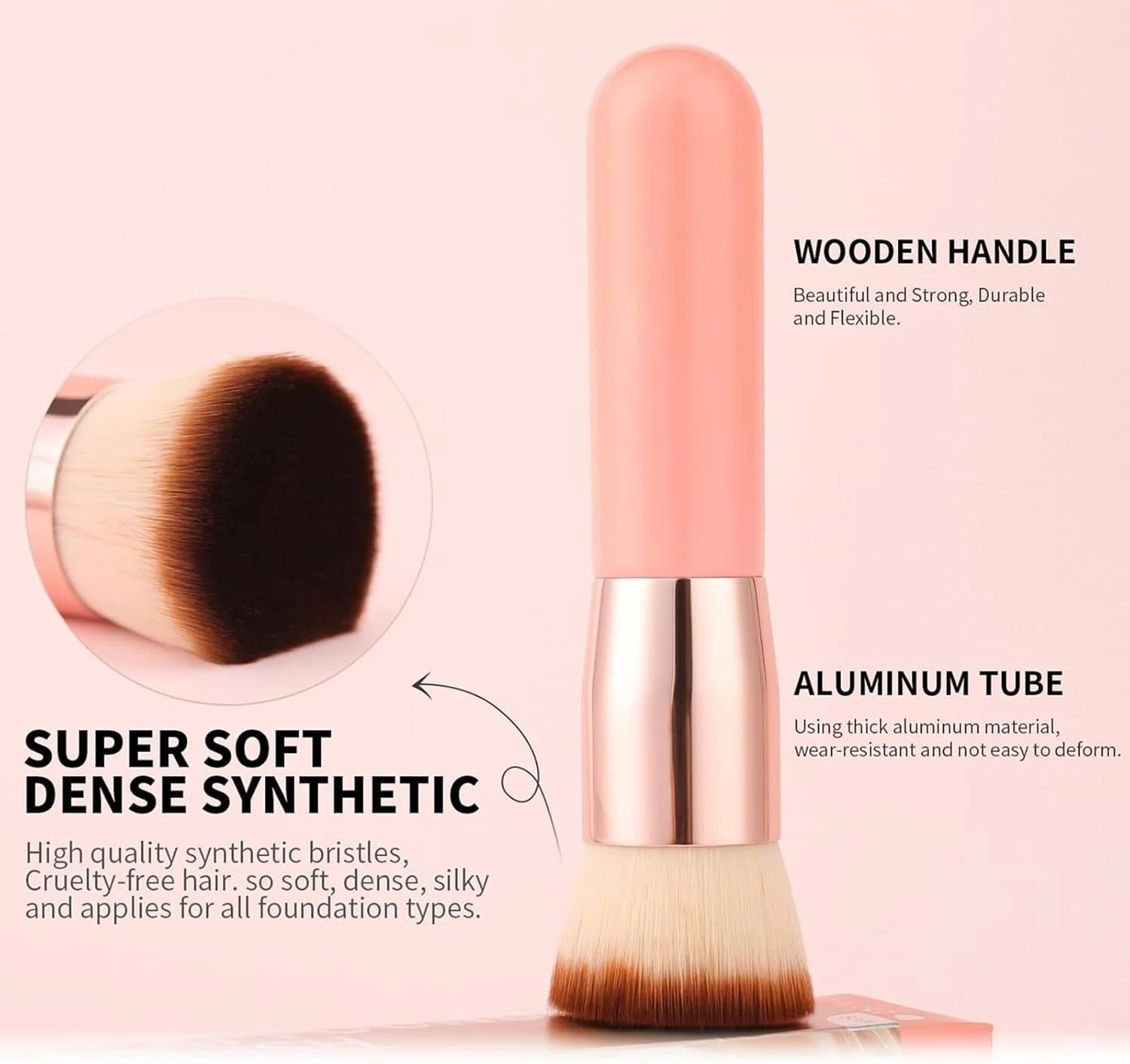 برس کرم پودر کابوکی جنریک - برس آرایشی سر صاف - ایده آل برای ترکیب مایع، برنزه کننده، کرم یا لوازم آرایشی پودری - پرداخت، نقطه گذاری، کانسیلر (صورتی) برس کرم پودر کابوکی جنریک - برس آرایشی سر صاف - ایده آل برای ترکیب مایع، برنزه کننده، کرم یا لوازم آرایشی پودری - پرداخت، نقطه گذاری، کانسیلر (صورتی)