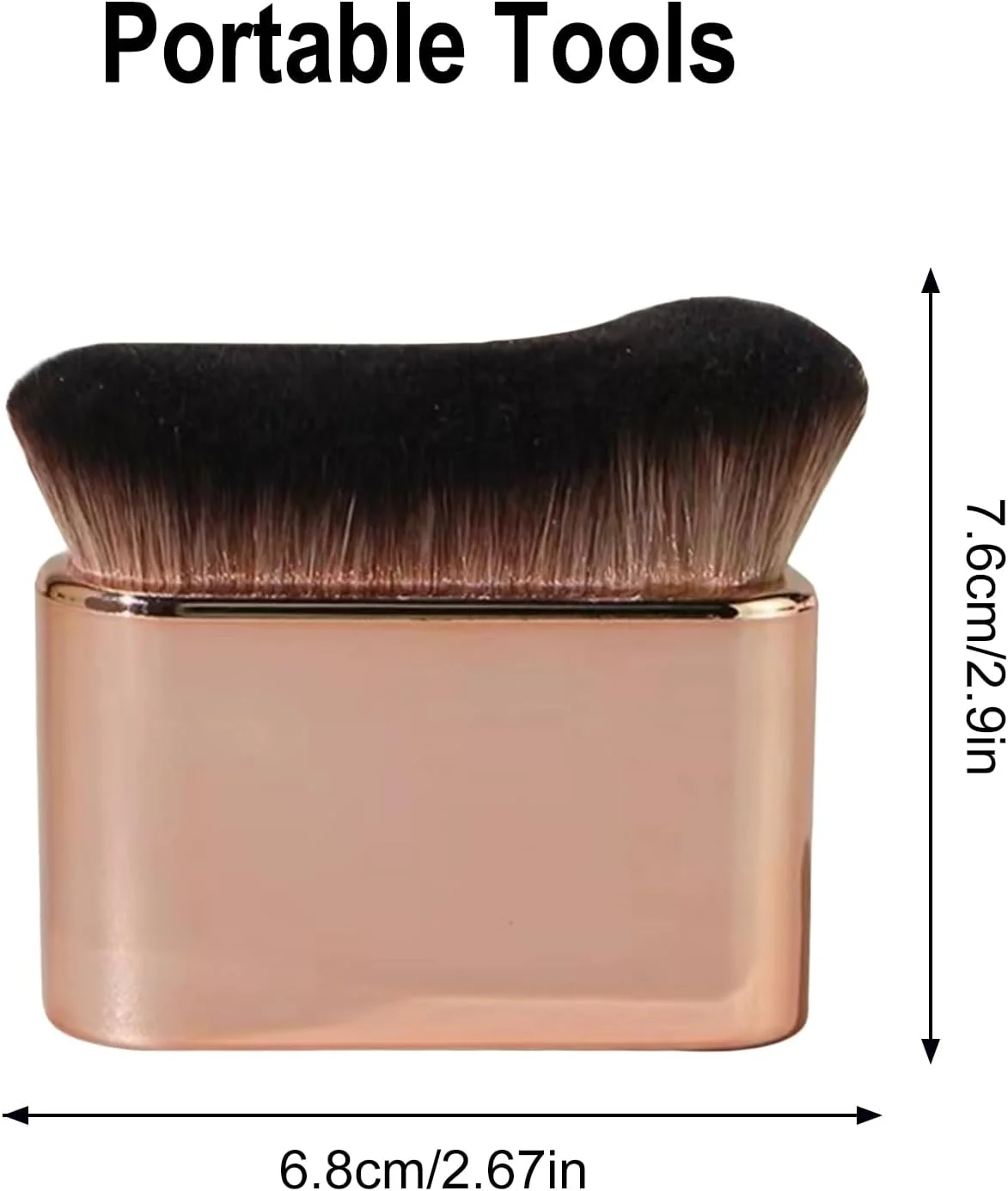 برس برنزه کننده FUZVOL، برس برنزه کننده خودکار، برس فونداسیون ترکیبی، برس لوازم آرایشی کانسیلر کرم پودر مایع برای آرایش بدن (طلایی رز)