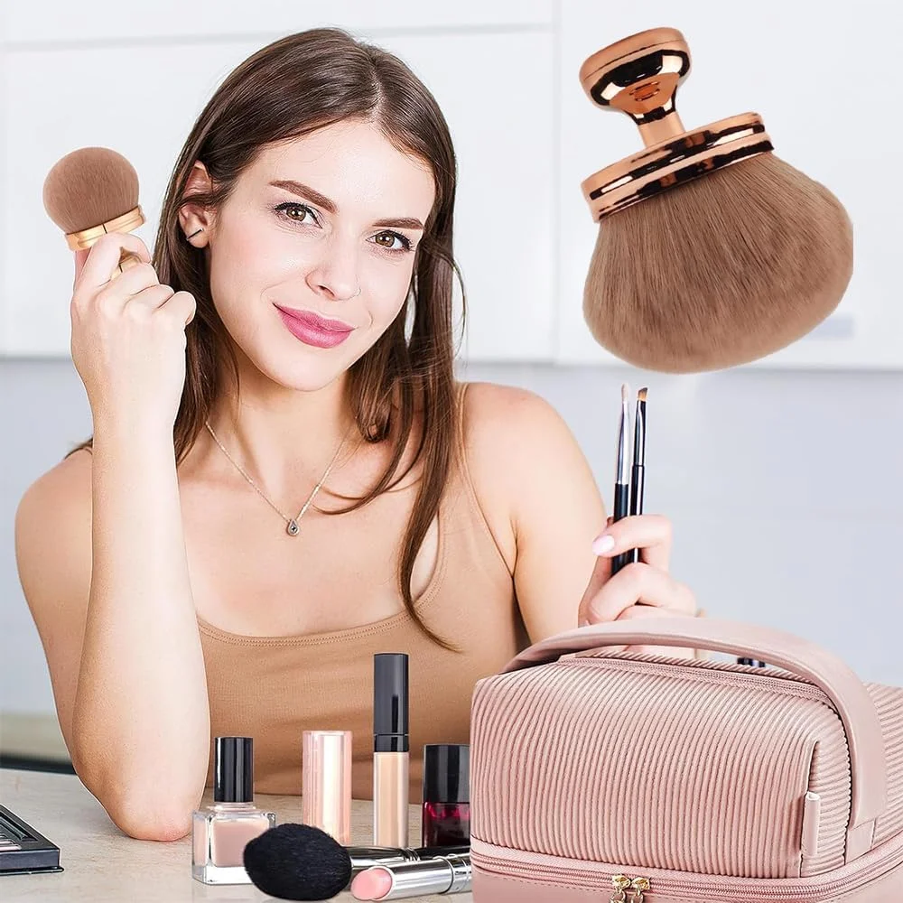 برس بزرگ آرایشی بدن رز گلد Ginddy، برنزر و لوازم آرایشی بدن برای برنزه کردن - اپلیکاتور چند منظوره برنزه کننده مصنوعی با موهای نرم و مصنوعی ایده آل برای برنزه کردن صورت، پاها، پشت و کانسیلر برس بزرگ آرایشی بدن رز گلد Ginddy، برنزر و لوازم آرایشی بدن برای برنزه کردن - اپلیکاتور چند منظوره برنزه کننده مصنوعی با موهای نرم و مصنوعی ایده آل برای برنزه کردن صورت، پاها، پشت و کانسیلر