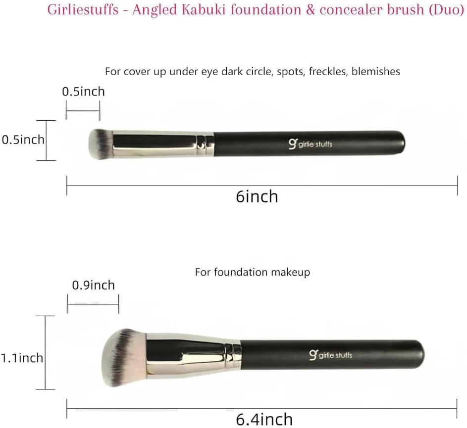 ست برس زاویه دار کابوکی کرم پودر و کانسیلر گرلی استاف - برس های آرایشی برای استفاده بی نقص، پوشش دقیق و ترکیب کردن - ایده آل برای کانتورینگ و آرایش حرفه ای ست برس زاویه دار کابوکی کرم پودر و کانسیلر گرلی استاف - برس های آرایشی برای استفاده بی نقص، پوشش دقیق و ترکیب کردن - ایده آل برای کانتورینگ و آرایش حرفه ای