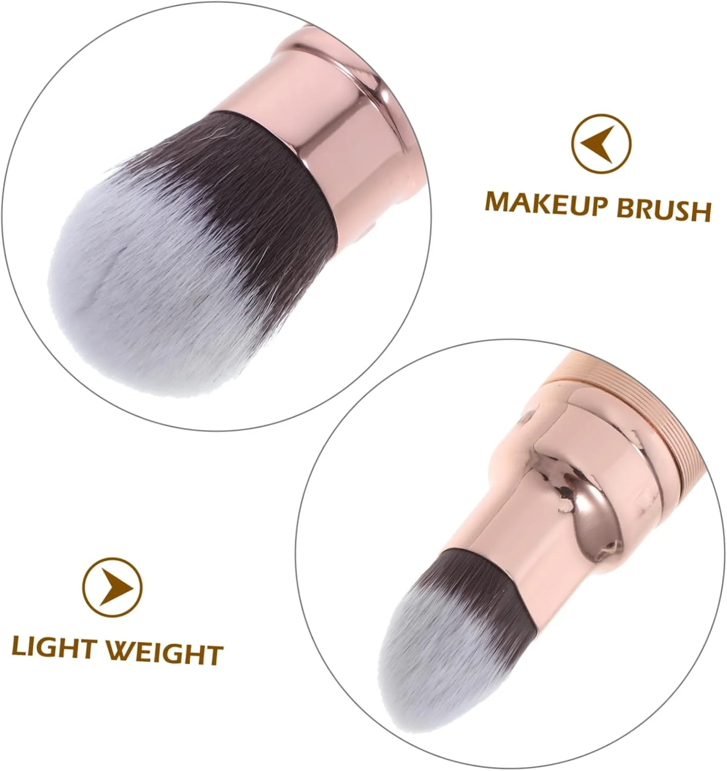 FRCOLOR براش آرایشی دو طرفه جمع شونده برای ترکیب پودر، استفاده از کانسیلر و کرم پودر، ابزار آرایشی برای استفاده روزانه و مسافرت