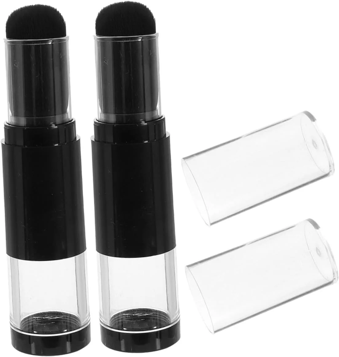 FRCOLOR برس پودر قابل شارژ 2 عددی، برس آرایشی قابل حمل با اپلیکاتور رژگونه برای مسافرت، مناسب پودر فیکس و استفاده از کرم پودر FRCOLOR برس پودر قابل شارژ 2 عددی، برس آرایشی قابل حمل با اپلیکاتور رژگونه برای مسافرت، مناسب پودر فیکس و استفاده از کرم پودر