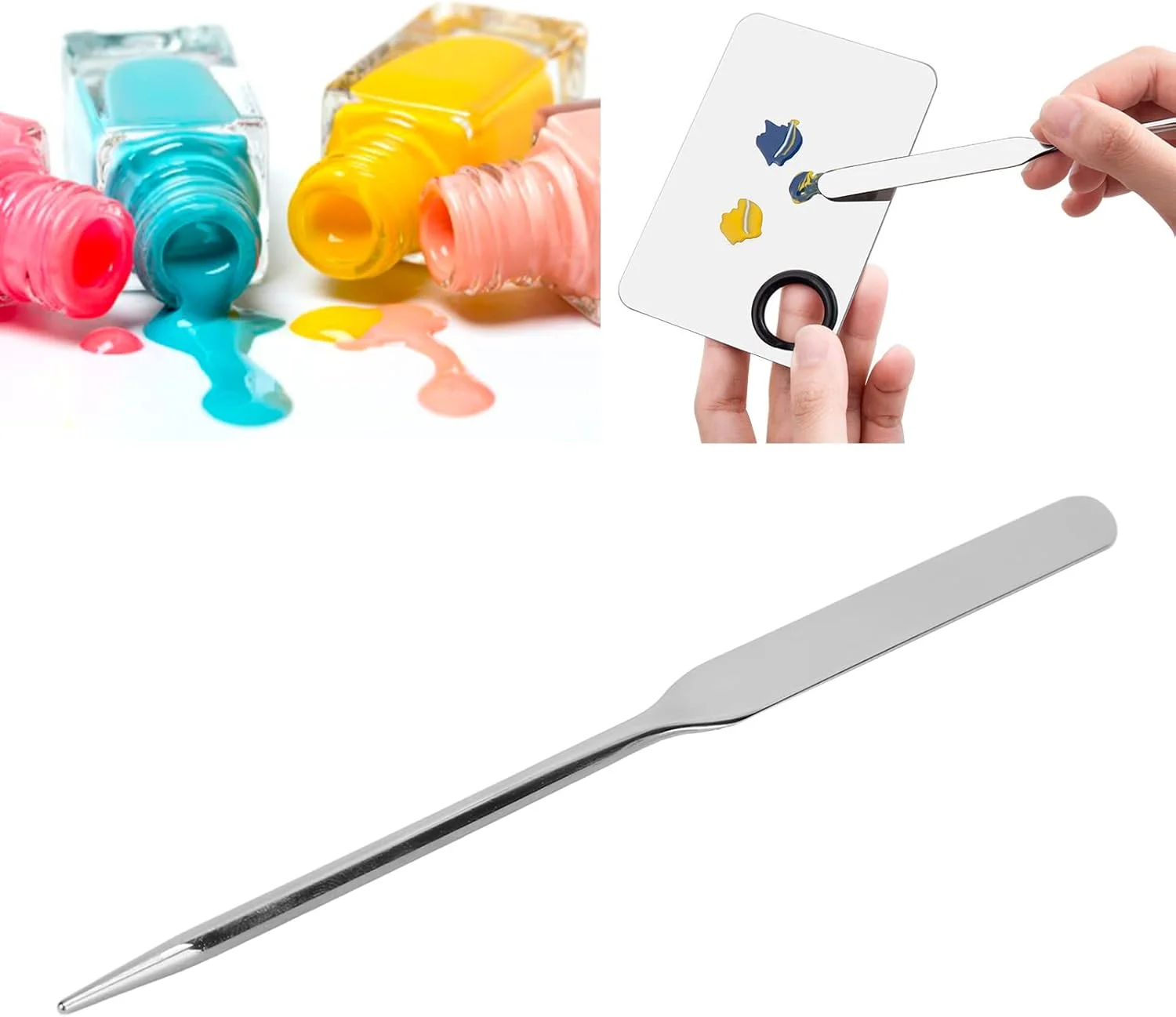 کاردک آرایشی عمومی، اپلیکاتور کرم پودر استیل ضد زنگ ارگونومیک، میله همزن آرایش ناخن، کاردک کرم پودر مایع برای آرایشگر کاردک آرایشی عمومی، اپلیکاتور کرم پودر استیل ضد زنگ ارگونومیک، میله همزن آرایش ناخن، کاردک کرم پودر مایع برای آرایشگر