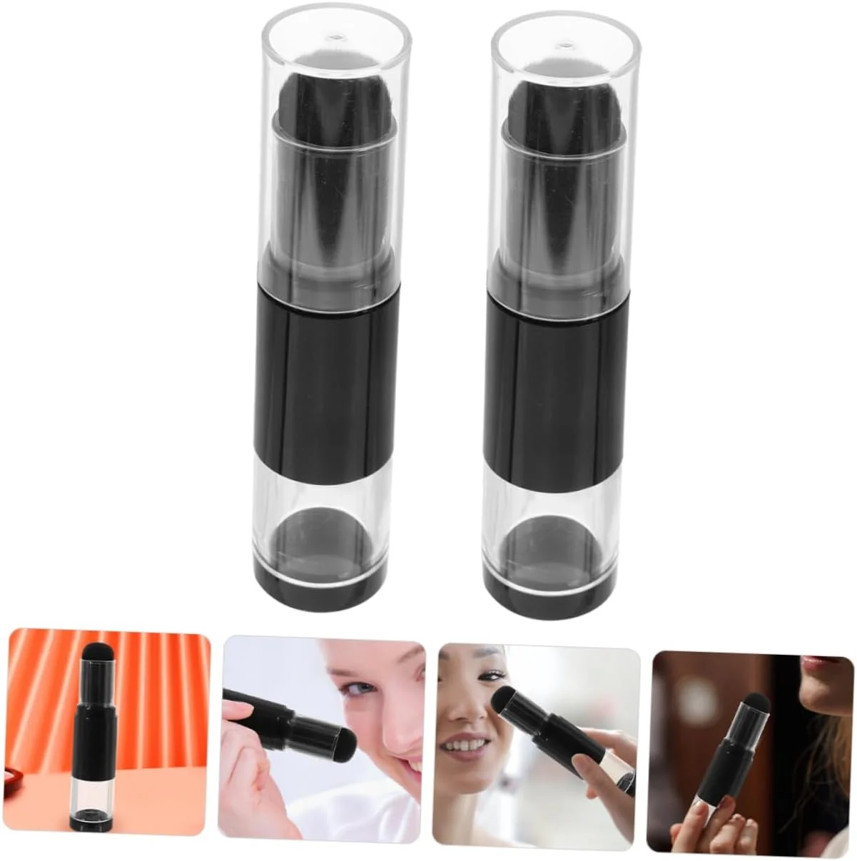 FRCOLOR برس پودر قابل شارژ 2 عددی، برس آرایشی قابل حمل با اپلیکاتور رژگونه برای مسافرت، مناسب پودر فیکس و استفاده از کرم پودر FRCOLOR برس پودر قابل شارژ 2 عددی، برس آرایشی قابل حمل با اپلیکاتور رژگونه برای مسافرت، مناسب پودر فیکس و استفاده از کرم پودر