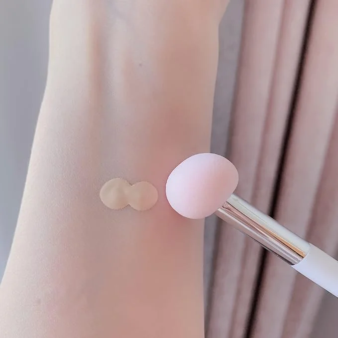 براش پودر اسفنجی فونداسیون، پد آرایشی، براش اسفنجی اپلیکاتور آرایش، براش کانسیلر، 3 عدد (صورتی)