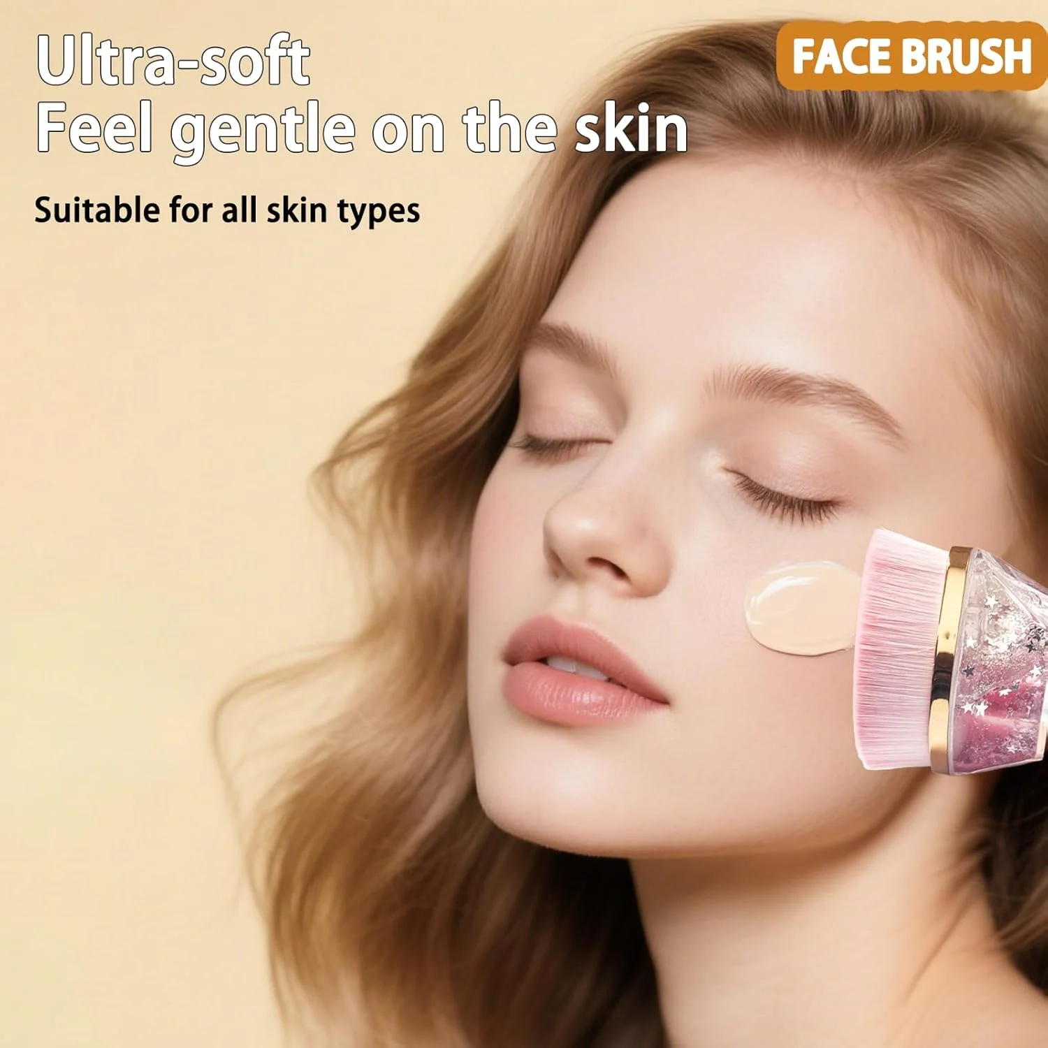 براش کرم پودر، براش کابوکی سر صاف، براش های برنزه کننده بدن با کیف قابل حمل، برای کرم مایع پودری، سر بزرگ آرایش سریع و بی عیب و نقص با طراحی اکلیلی پویا، صورتی براش کرم پودر، براش کابوکی سر صاف، براش های برنزه کننده بدن با کیف قابل حمل، برای کرم مایع پودری، سر بزرگ آرایش سریع و بی عیب و نقص با طراحی اکلیلی پویا، صورتی