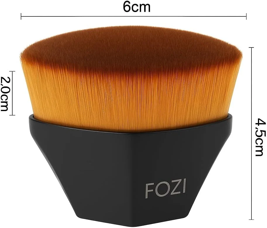 براش کرم پودر کابوکی فوزی بیوتی - براش سر صاف برای کرم مایع، کرم پودر و پودر فیکس - موهای نرم متراکم برای ترکیب یکدست - ابزار آرایشی حرفه ای برای پوشش کامل
