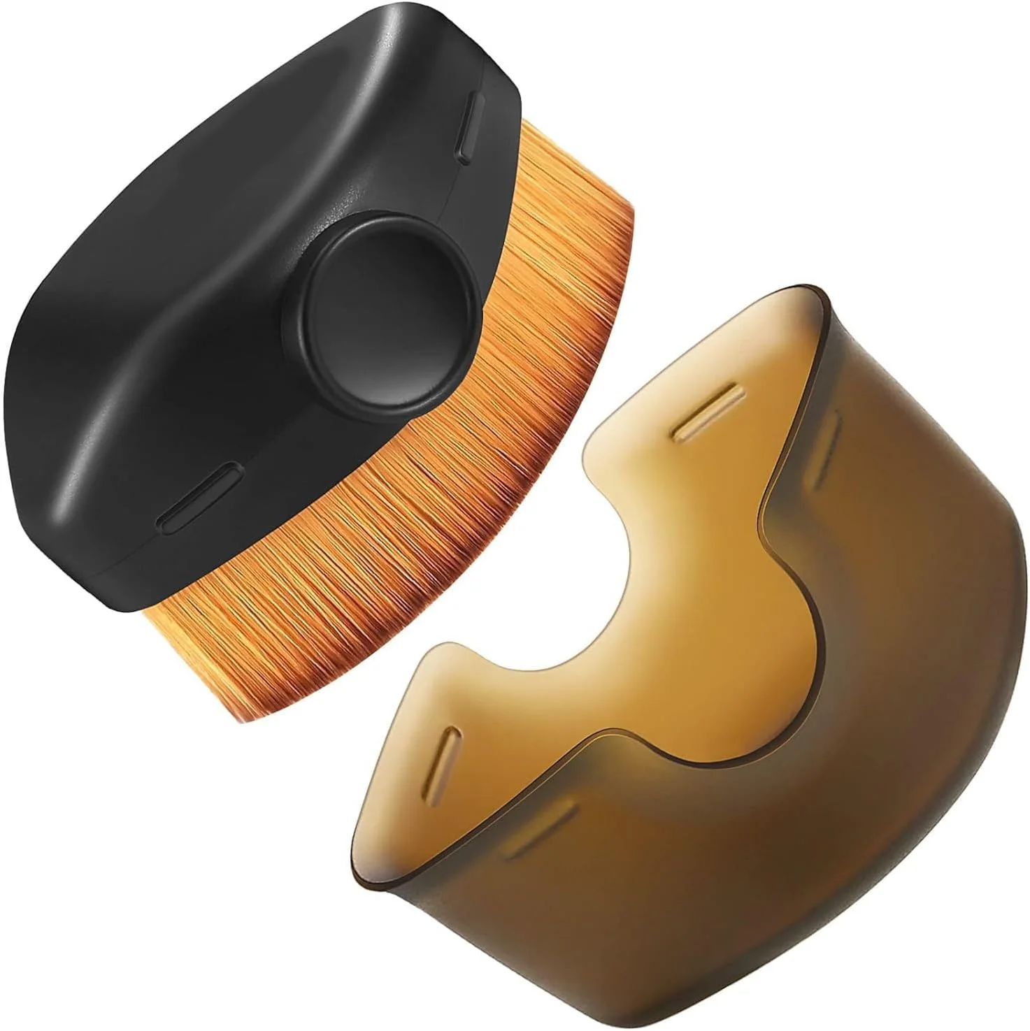 براش آرایشی کرم پودر، براش برای مایع، کرم، پودر، با جعبه نگهداری، براش گردگیری ناخن برای مانیکور، چند منظوره قابل حمل