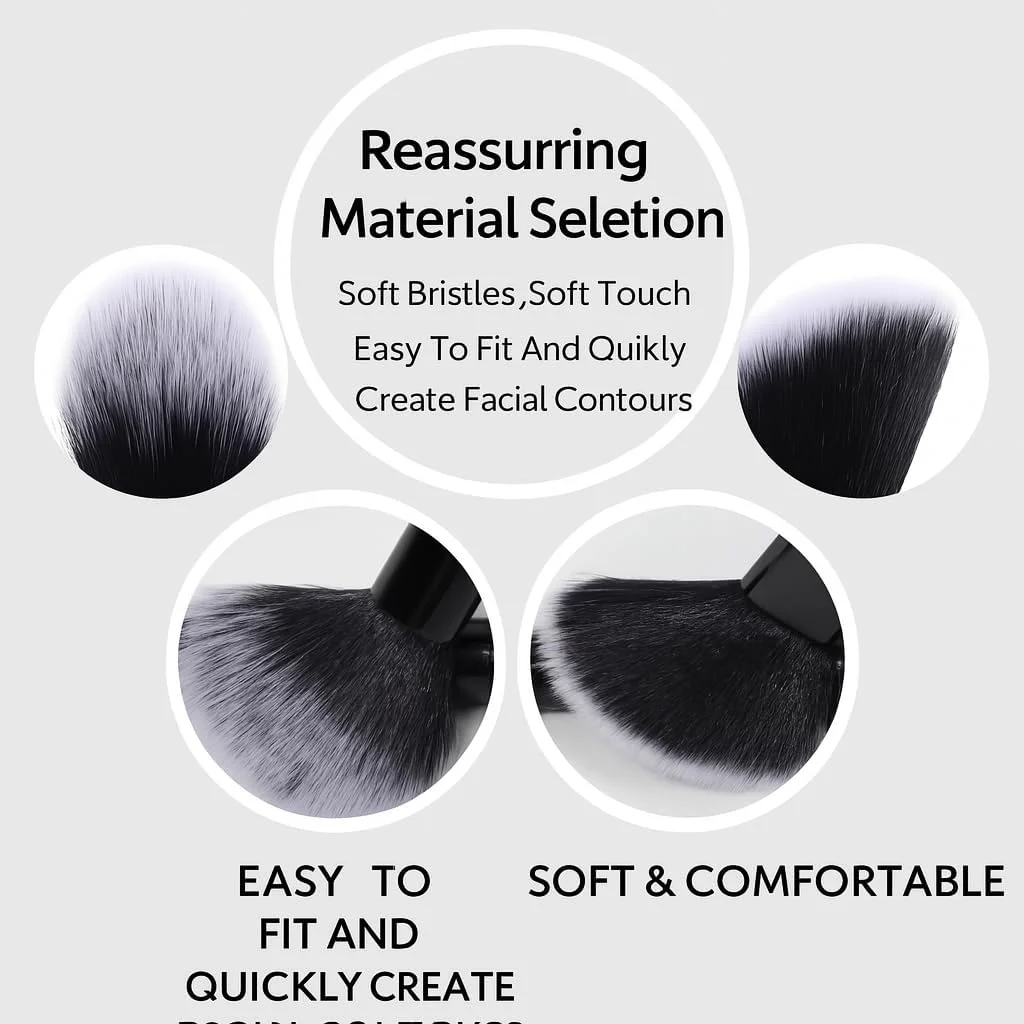 براش آرایشی دو طرفه فوزی بیوتی – براش دو سر برای کرم پودر، کانتور، رژگونه و هایلایتر – ابزار ترکیبی ممتاز برای آرایش صورت