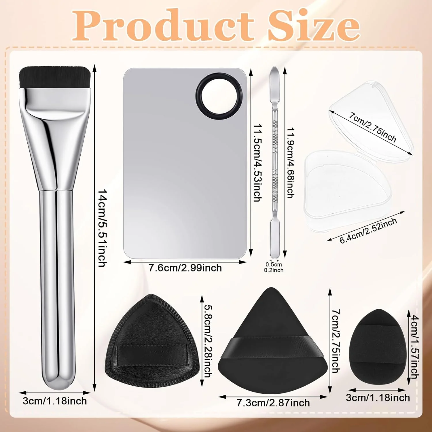 ست برس تخت کرم پودر 8 تکه به همراه پالت ترکیب آرایش و پد آرایشی برای کرم پودر مایع و کرمی ست برس تخت کرم پودر 8 تکه به همراه پالت ترکیب آرایش و پد آرایشی برای کرم پودر مایع و کرمی