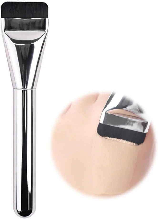 براش کرم پودر تخت برای آرایش، براش کرم پودر تیغه ای فوق العاده نازک برای آرایش مایع، براش کانسیلر، براش های کانتور کرم پودر