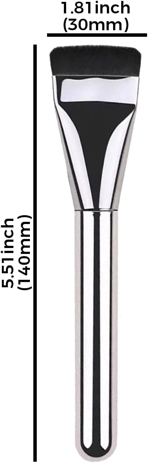 ست ۲ عددی براش آرایشی کرم پودر فوق العاده نازک، براش های آرایشی کرم پودر ضخیم و مربعی بی عیب و نقص، براش های آرایشی کرم صورت ترکیبی پیشرفته کره ای (فلزی، بنفش، سفید)