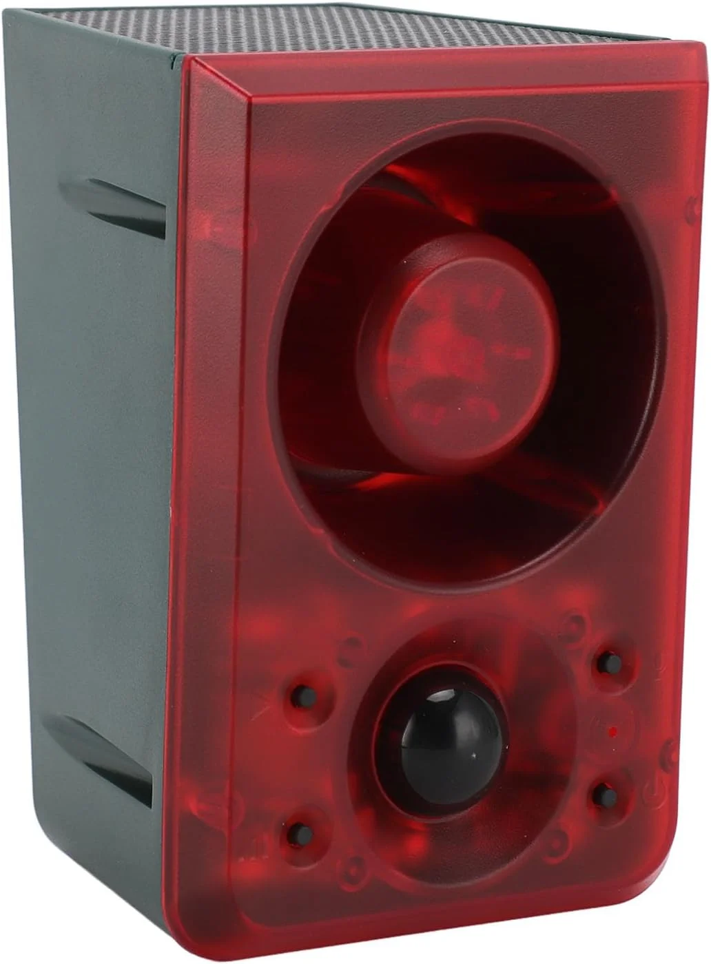 آلارم صوتی و نوری خورشیدی، آژیر امنیتی با سنسور حرکتی و صدای پارس سگ، آلارم چراغ چشمک زن امنیتی با کنترل از راه دور برای حیاط، مرغداری، ویلا، مزرعه، انبار