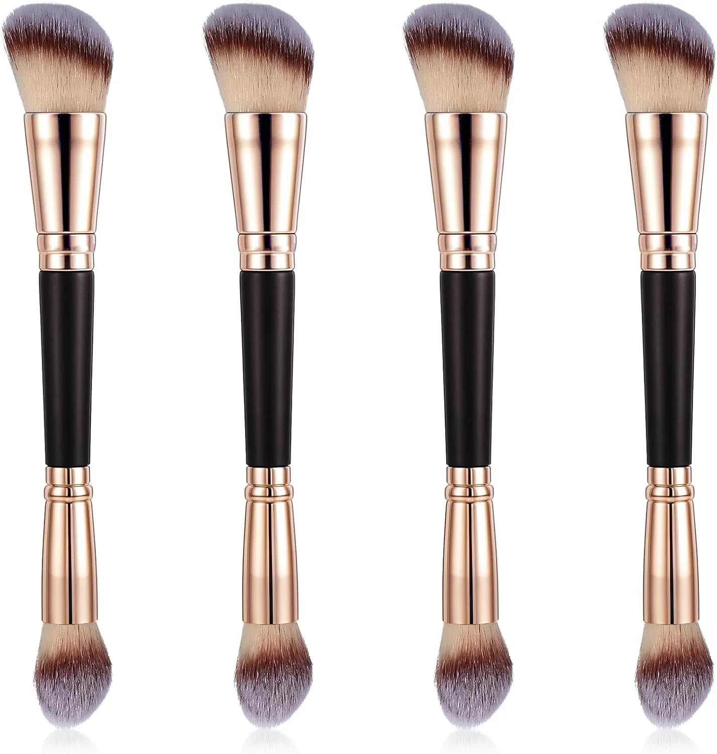 ست 4 عددی براش آرایشی دو طرفه، براش زاویه دار کرم پودر، براش مایع دو طرفه، براش دو سر کرم پودر، براش پودر کانتور، براش دو طرفه برای پخش کردن کرم مایع، پودر، ترکیب صورت (قهوه ای) ست 4 عددی براش آرایشی دو طرفه، براش زاویه دار کرم پودر، براش مایع دو طرفه، براش دو سر کرم پودر، براش پودر کانتور، براش دو طرفه برای پخش کردن کرم مایع، پودر، ترکیب صورت (قهوه ای)