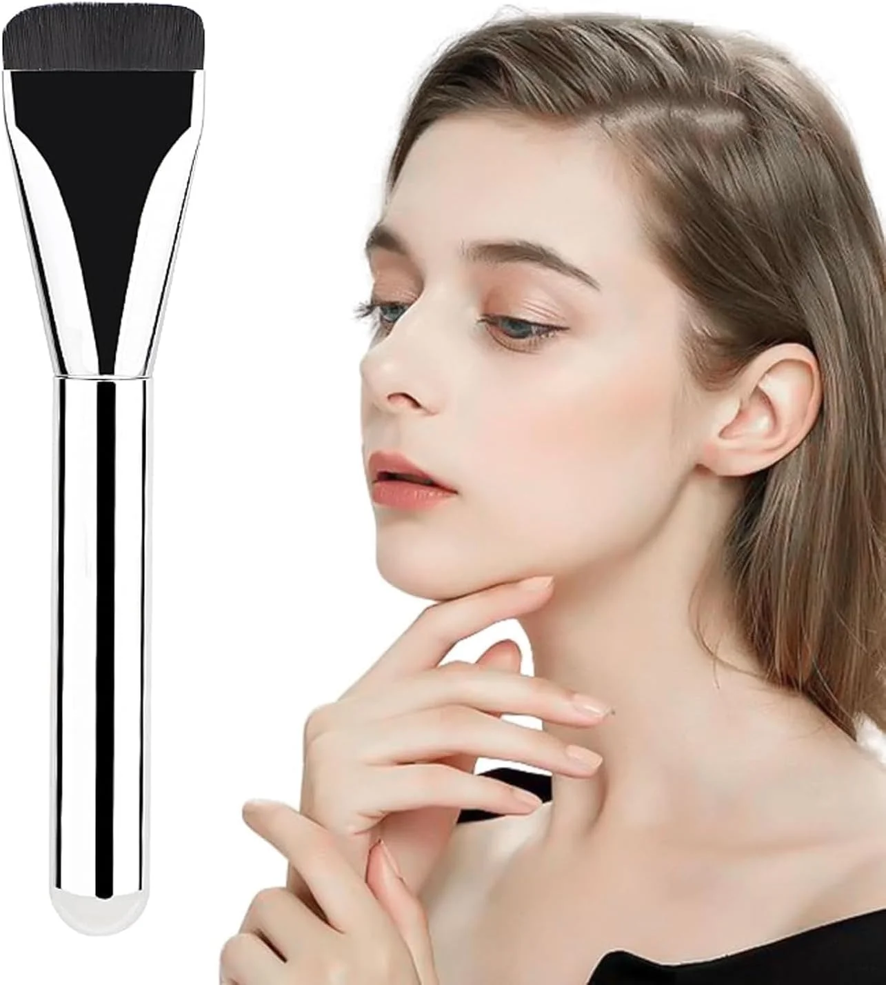 ست 2 عددی براش فلت کرم پودر برای آرایش مایع، براش کرم پودر سر تخت فوق العاده نازک، براش آرایشی فلت نرم و متراکم، براش های زیبایی برای آرایش صورت و استفاده از لوازم آرایشی، براش فلت ممتاز آرایشی ست 2 عددی براش فلت کرم پودر برای آرایش مایع، براش کرم پودر سر تخت فوق العاده نازک، براش آرایشی فلت نرم و متراکم، براش های زیبایی برای آرایش صورت و استفاده از لوازم آرایشی، براش فلت ممتاز آرایشی