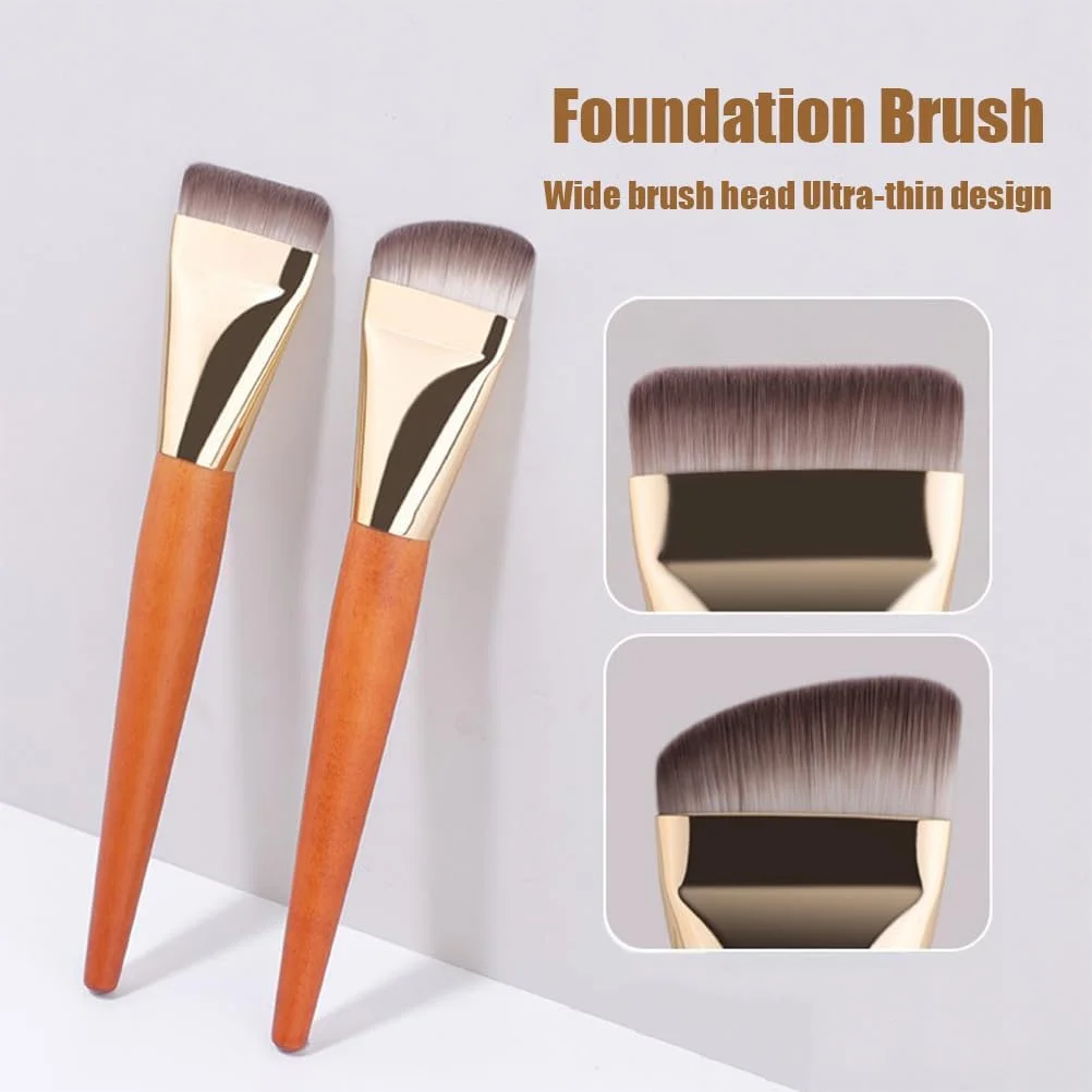 2 عدد براش کرم پودر، براش آرایشی، براش کرم پودر فوق العاده نازک، براش پودر برای کرم پودر مایع، هدیه زیبایی برای زنان و دختران 2 عدد براش کرم پودر، براش آرایشی، براش کرم پودر فوق العاده نازک، براش پودر برای کرم پودر مایع، هدیه زیبایی برای زنان و دختران