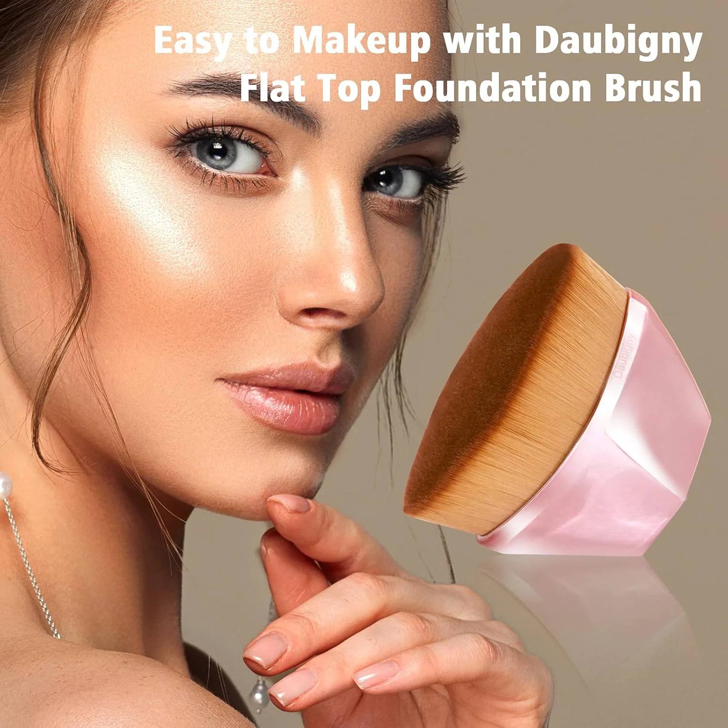 براش کرم پودر، براش آرایشی عالی برای رژگونه صورت، براش کرم پودر مایع برای ترکیب مایع، کرم یا لوازم آرایشی پودری بی عیب و نقص با جعبه محافظ (صورتی) براش کرم پودر، براش آرایشی عالی برای رژگونه صورت، براش کرم پودر مایع برای ترکیب مایع، کرم یا لوازم آرایشی پودری بی عیب و نقص با جعبه محافظ (صورتی)
