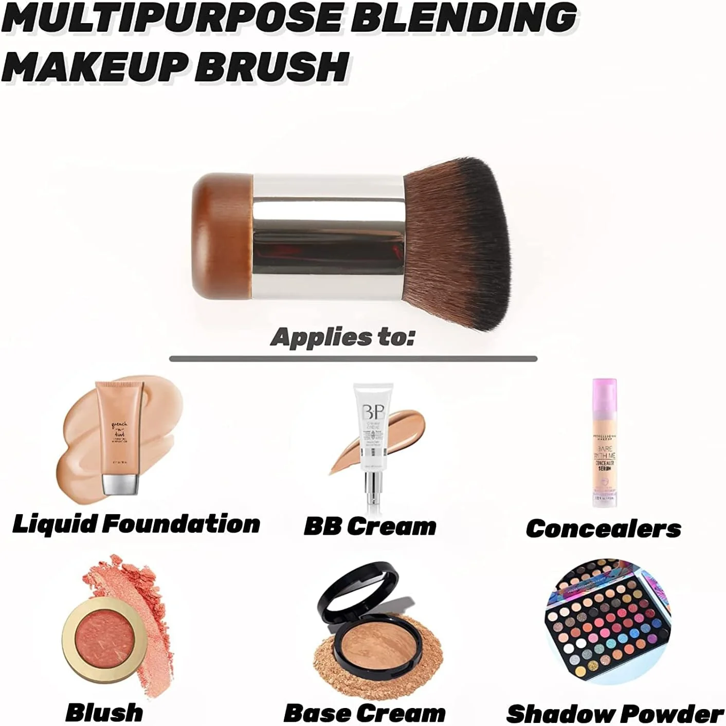 براش کرم پودر، براش زاویه دار سر صاف کابوکی کرم پودر 42mmx72mm، مناسب برای مایع مخلوط، کرم یا لوازم آرایشی پودری بی عیب و نقص، براش آرایشی ترکیبی چند منظوره صورت با دوام ممتاز (قهوه ای) براش کرم پودر، براش زاویه دار سر صاف کابوکی کرم پودر 42mmx72mm، مناسب برای مایع مخلوط، کرم یا لوازم آرایشی پودری بی عیب و نقص، براش آرایشی ترکیبی چند منظوره صورت با دوام ممتاز (قهوه ای)