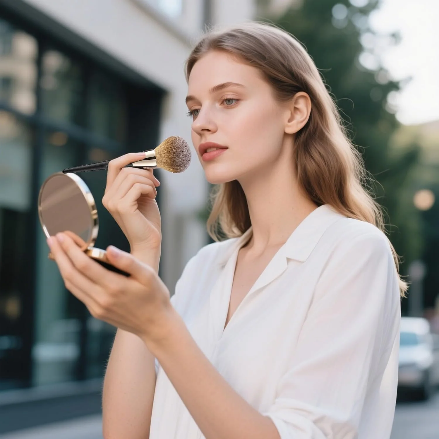 براش آرایشی پودری Flomiara، براش پودر فیکس، مناسب برای ترکیب، یکنواخت کردن، فرم دادن، مناسب برای کرم، رژگونه، فونداسیون مایع و معدنی، پوشش دهی وسیع صورت، برنزر معدنی براش آرایشی پودری Flomiara، براش پودر فیکس، مناسب برای ترکیب، یکنواخت کردن، فرم دادن، مناسب برای کرم، رژگونه، فونداسیون مایع و معدنی، پوشش دهی وسیع صورت، برنزر معدنی