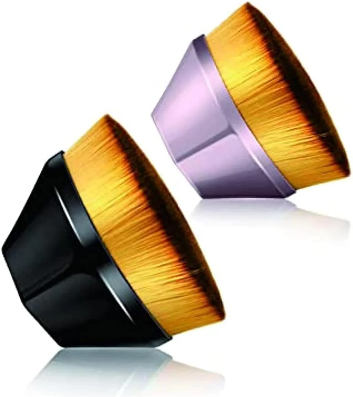 ست 2 عددی براش کرم پودر بی نقص برای آرایش، براش نرم و لطیف آرایشی نفیس به همراه کیف محافظ