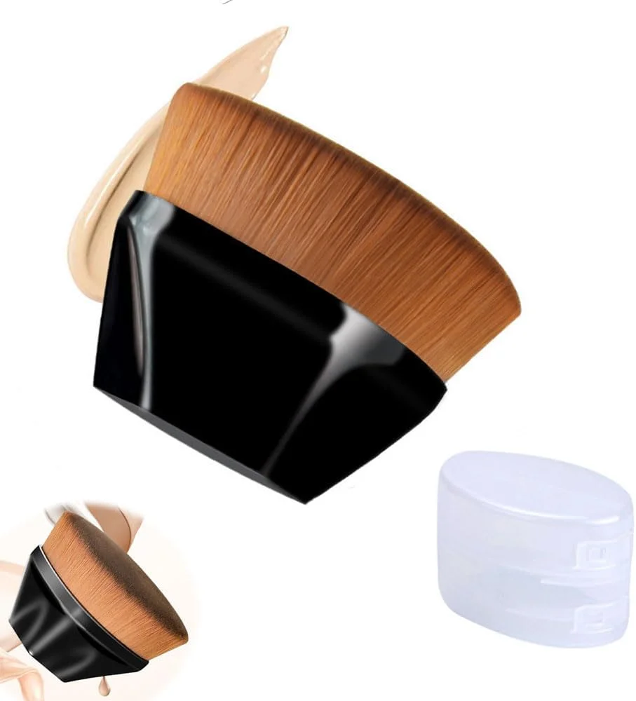 براش آرایشی کرم پودر بی نقص، براش جادویی کابوکی قابل حمل برای پودر بی نقص (مشکی)