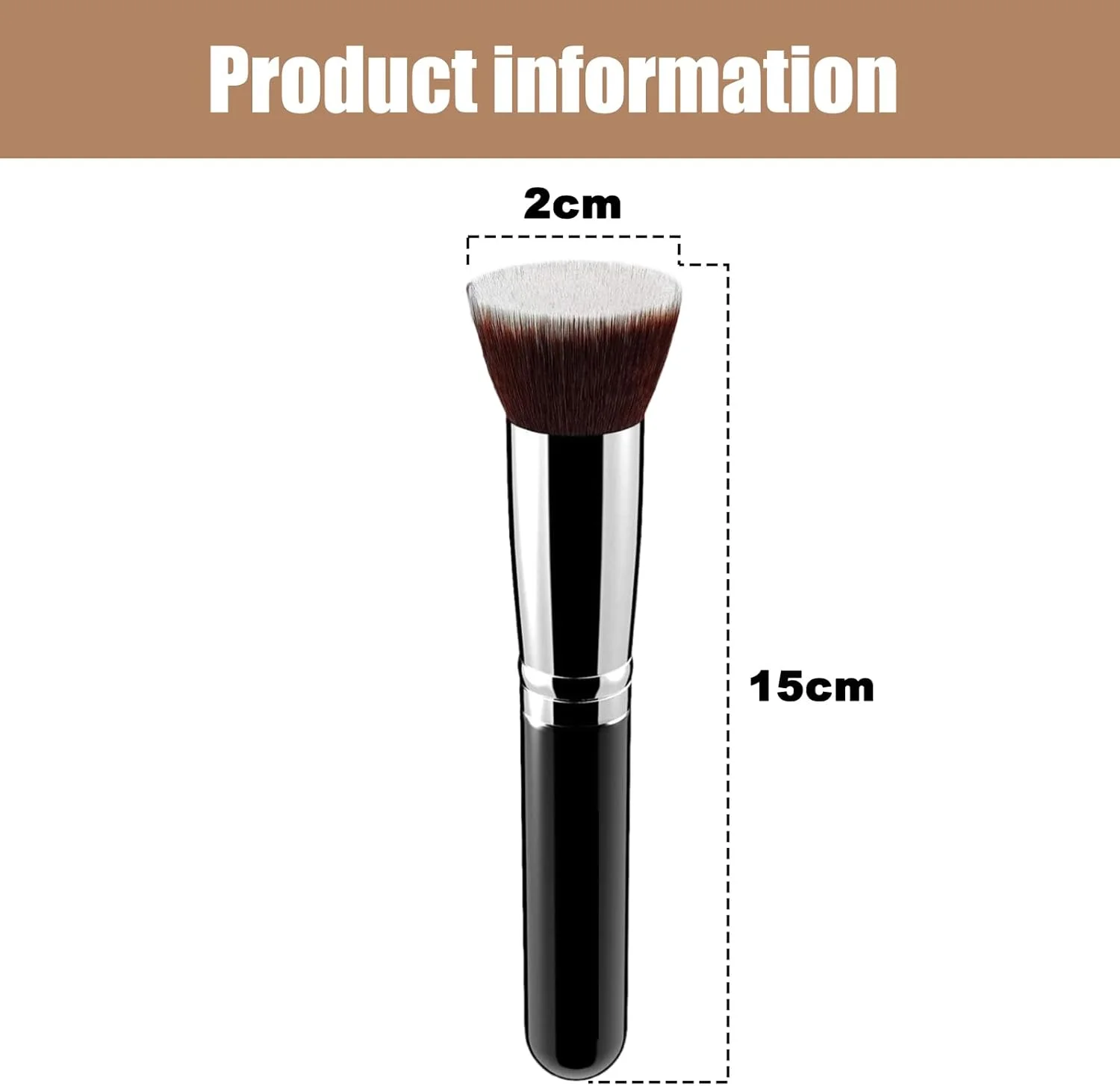 براش کرم پودر کابوکی سر صاف - آرایش ممتاز برای کرم پودر مایع، کرم و پودر - براش پرداخت و ترکیب کننده، صورت براش کرم پودر کابوکی سر صاف - آرایش ممتاز برای کرم پودر مایع، کرم و پودر - براش پرداخت و ترکیب کننده، صورت