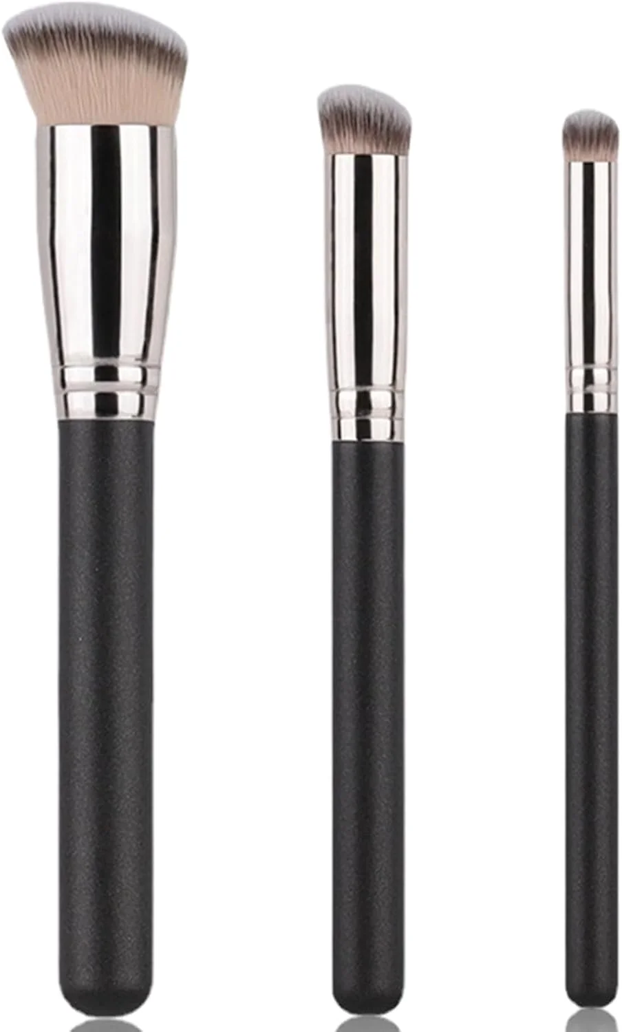 ست 3 عددی برس کرم پودر بی نقص برای زنان، برس کانتورینگ، ترکیب و کانسیلر، برس آرایشی مایع برای زیبایی ست 3 عددی برس کرم پودر بی نقص برای زنان، برس کانتورینگ، ترکیب و کانسیلر، برس آرایشی مایع برای زیبایی