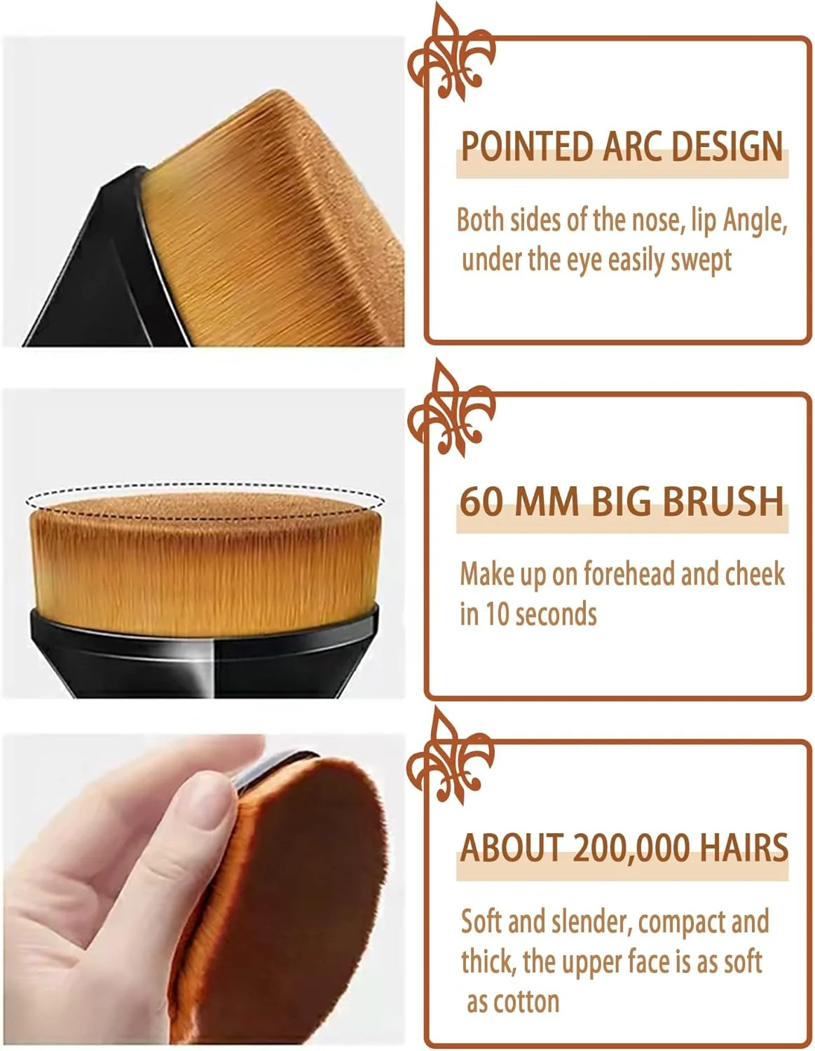 ست 2 عددی براش کرم پودر بی نقص برای آرایش، براش نرم و لطیف آرایشی نفیس به همراه کیف محافظ