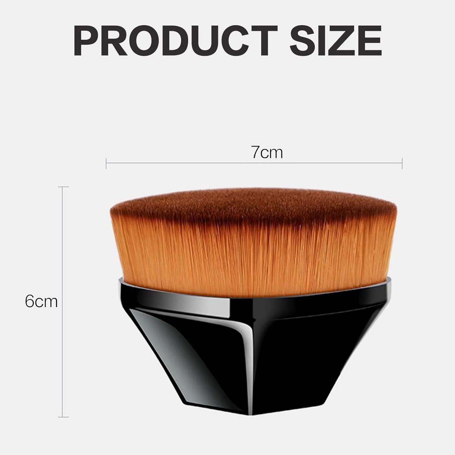 براش آرایشی کرم پودر بی نقص، براش جادویی کابوکی صورت با سر تخت و متراکم چند منظوره برای پودر بی نقص، ترکیب مایع یا لوازم آرایشی کرمی با کیف قابل حمل