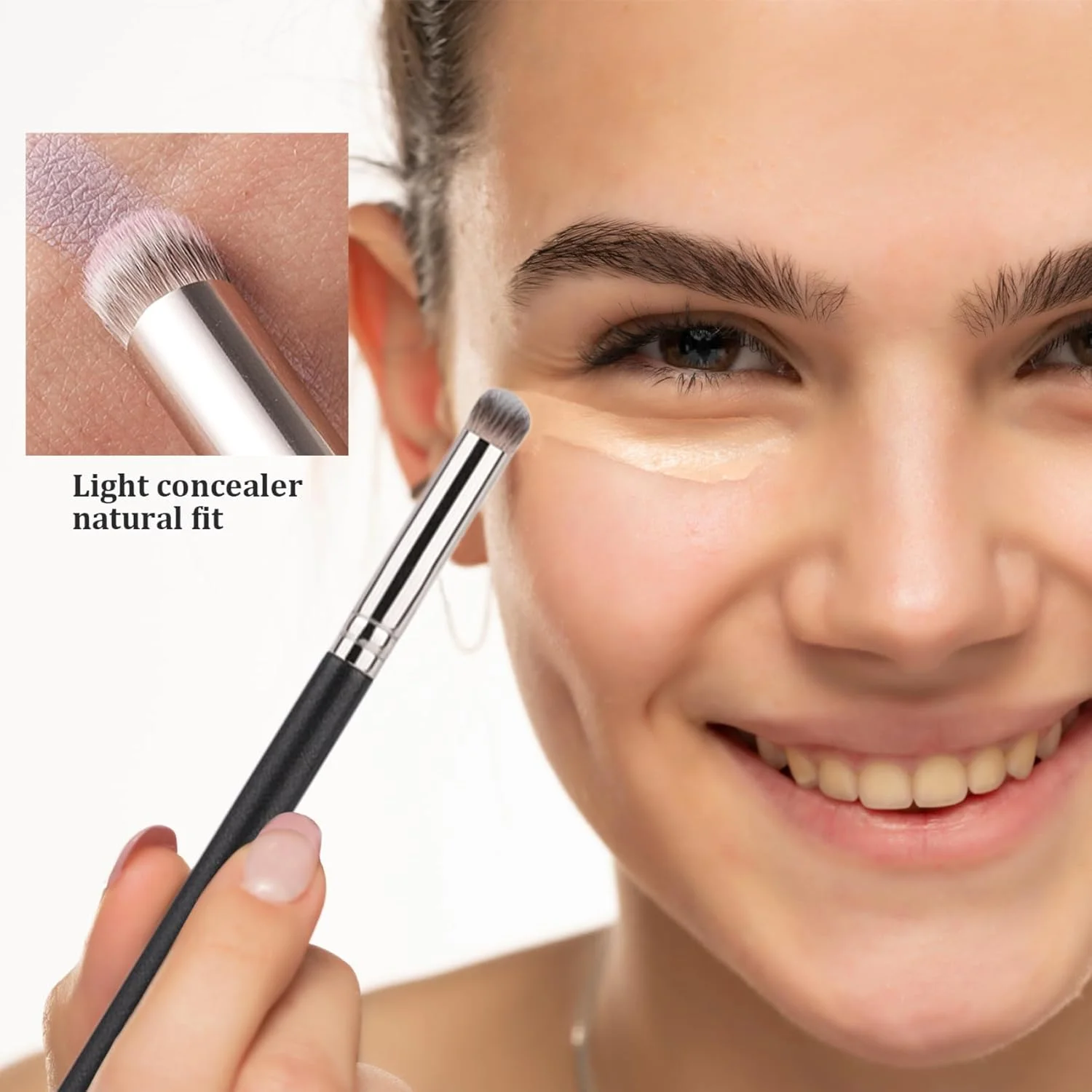 ست 3 عددی برس کرم پودر بی نقص برای زنان، برس کانتورینگ، ترکیب و کانسیلر، برس آرایشی مایع برای زیبایی