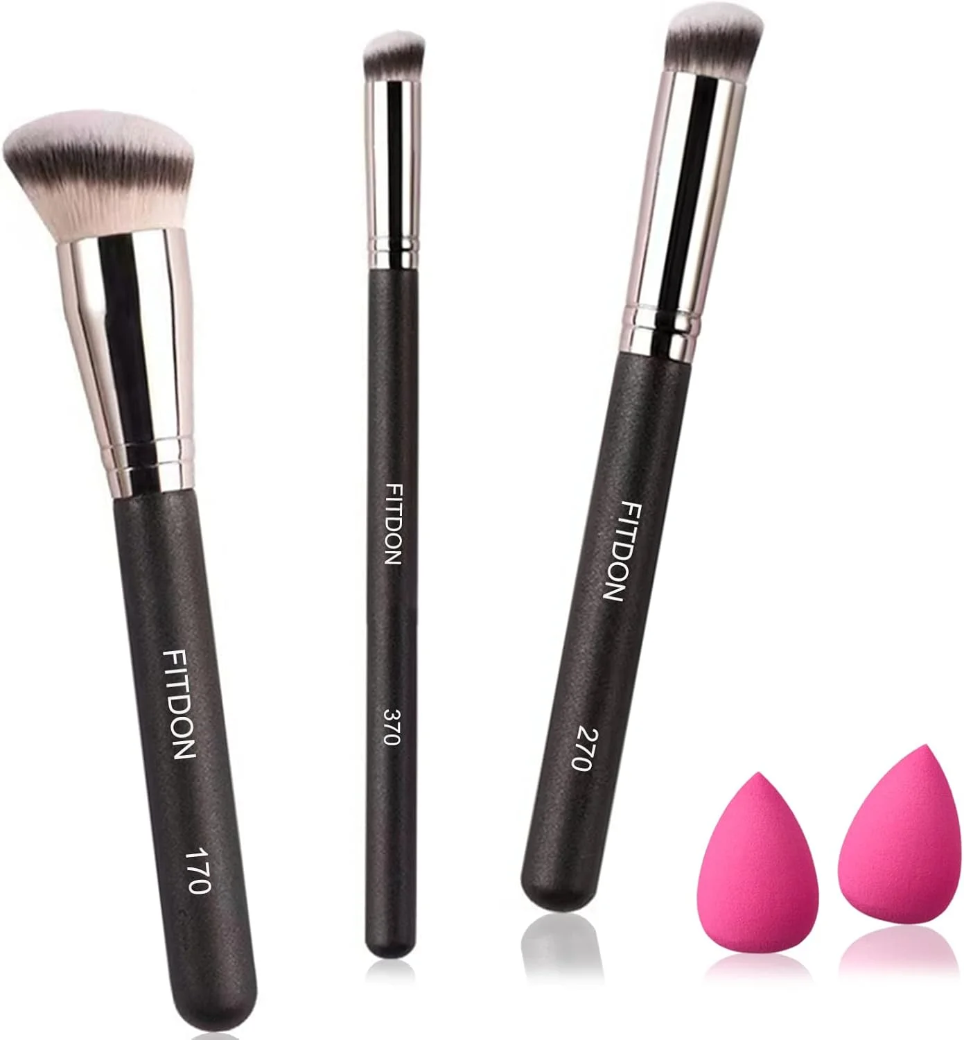 ست برس آرایشی فیتدون شامل 3 عدد برس کرم پودر و کانسیلر و 2 عدد اسفنج کوچک آرایشی، مناسب برای ترکیب بی نقص کرم مایع و پودر، پرداخت و نقطه گذاری ست برس آرایشی فیتدون شامل 3 عدد برس کرم پودر و کانسیلر و 2 عدد اسفنج کوچک آرایشی، مناسب برای ترکیب بی نقص کرم مایع و پودر، پرداخت و نقطه گذاری