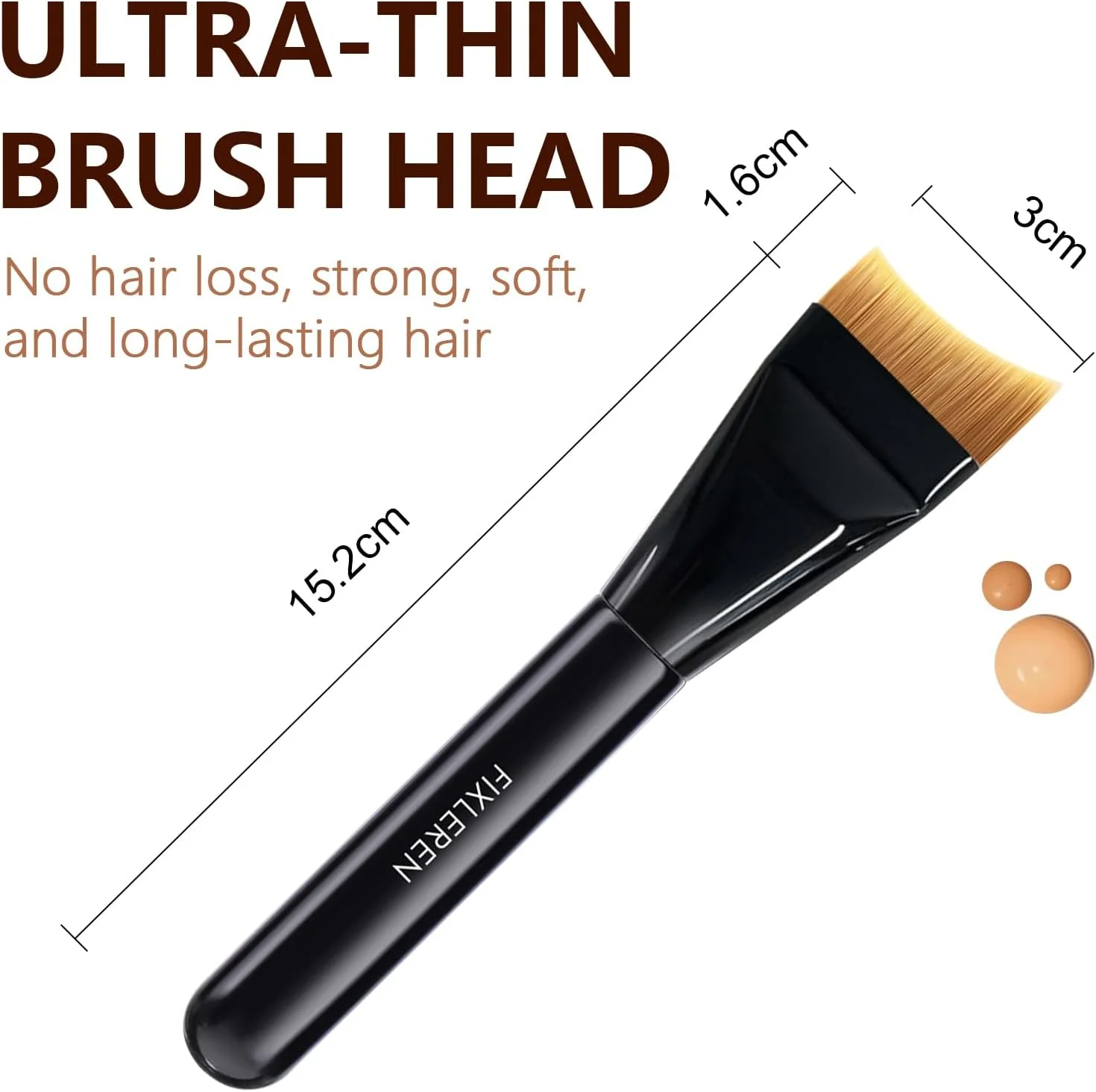 براش آرایشی فیکسلرن، براش کرم پودر، براش کرم پودر فوق العاده نازک، براش آرایشی، براش پودر برای کرم پودر مایع زنانه، براش ماسک
