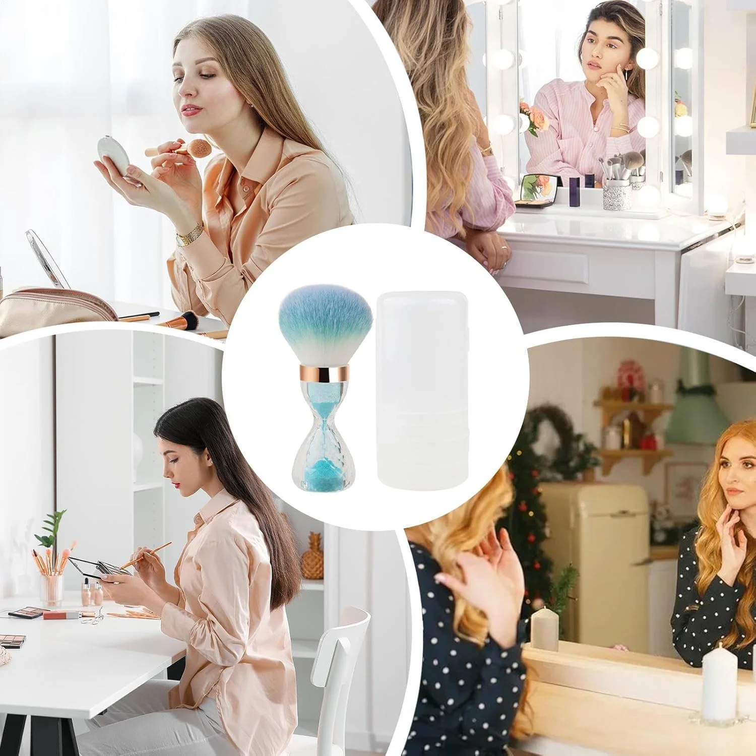 براش آرایشی صورت - براش بزرگ آرایشی بدن، ابزارهای آرایشی با طراحی دسته قیفی برای صورت، پاها، بازوها، پشت بدن براش آرایشی صورت - براش بزرگ آرایشی بدن، ابزارهای آرایشی با طراحی دسته قیفی برای صورت، پاها، بازوها، پشت بدن