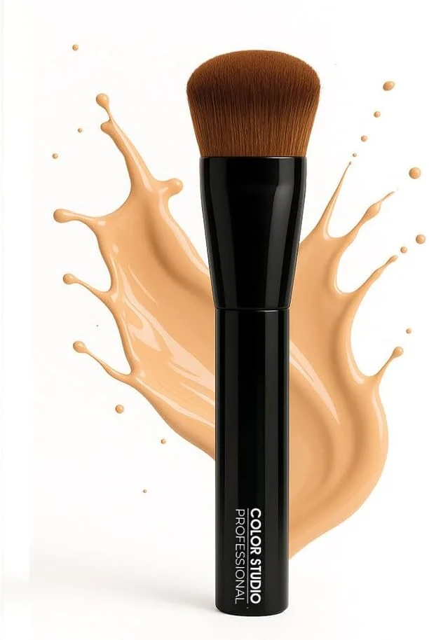 براش کرم پودر Color Studio Pro – براش آرایشی کابوکی تخت برای کرم پودر مایع، کرمی و پودری، ترکیب بی عیب و نقص، وگان و بدون تست حیوانی براش کرم پودر Color Studio Pro – براش آرایشی کابوکی تخت برای کرم پودر مایع، کرمی و پودری، ترکیب بی عیب و نقص، وگان و بدون تست حیوانی