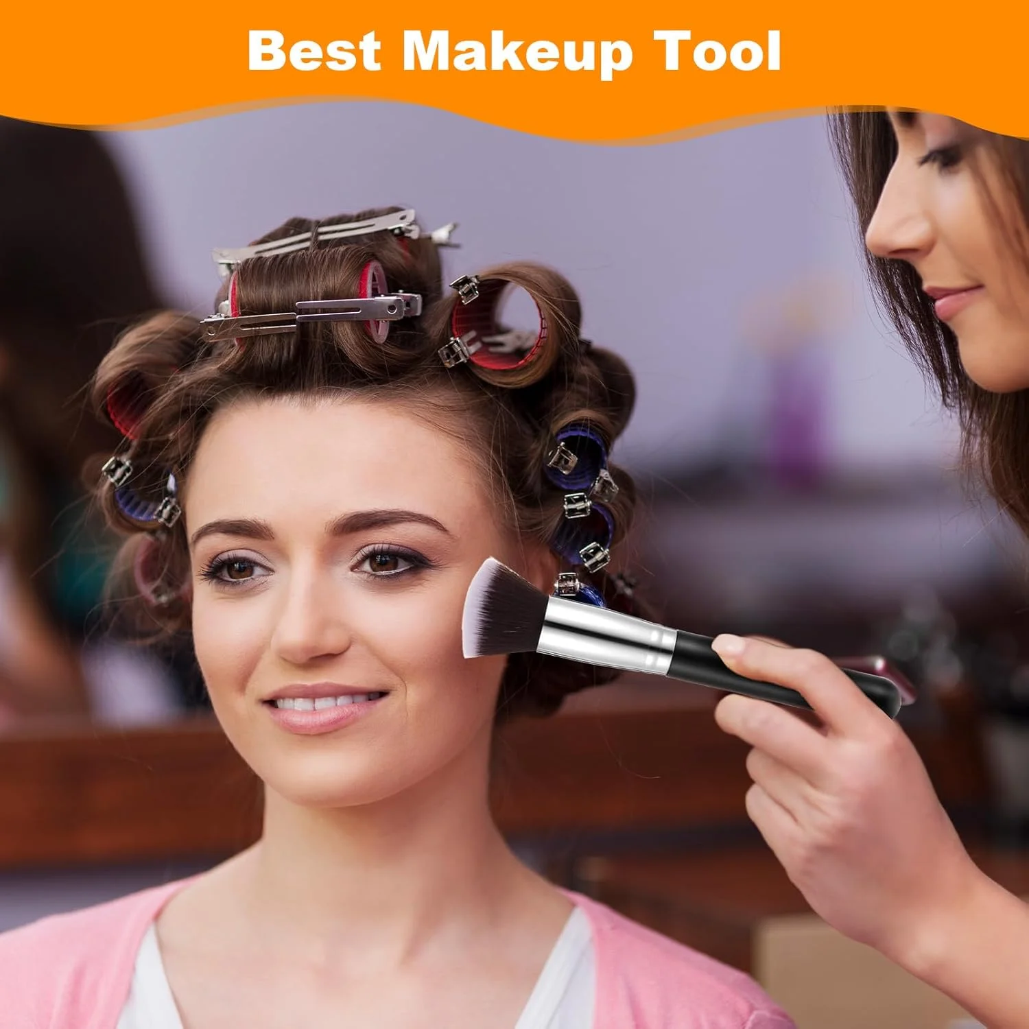 ست 20 عددی براش آرایشی، براش کرم پودر سر تخت، مناسب کرم پودر مایع و پودری، کانتور و رژگونه، ست براش سایه چشم و خط چشم برای آرایش عروس (مشکی)