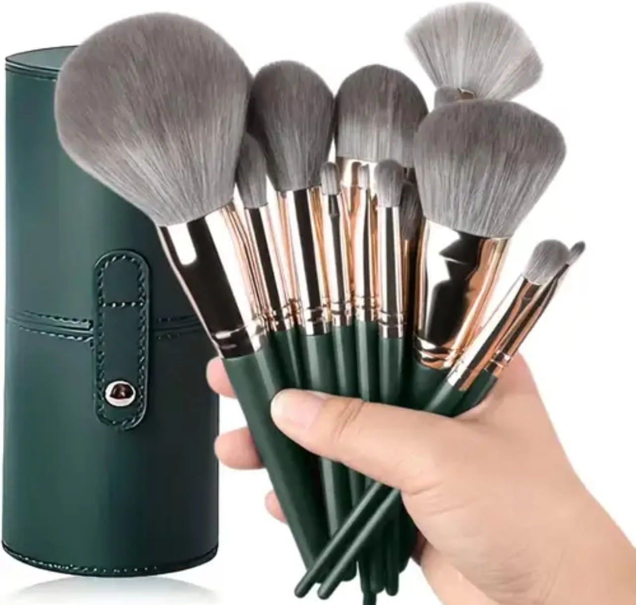 A makeup brush is a beauty tool designed for the application, blending, and precise placement of cosmetic products such as foundation, powder, blush, eyeshadow, and more.