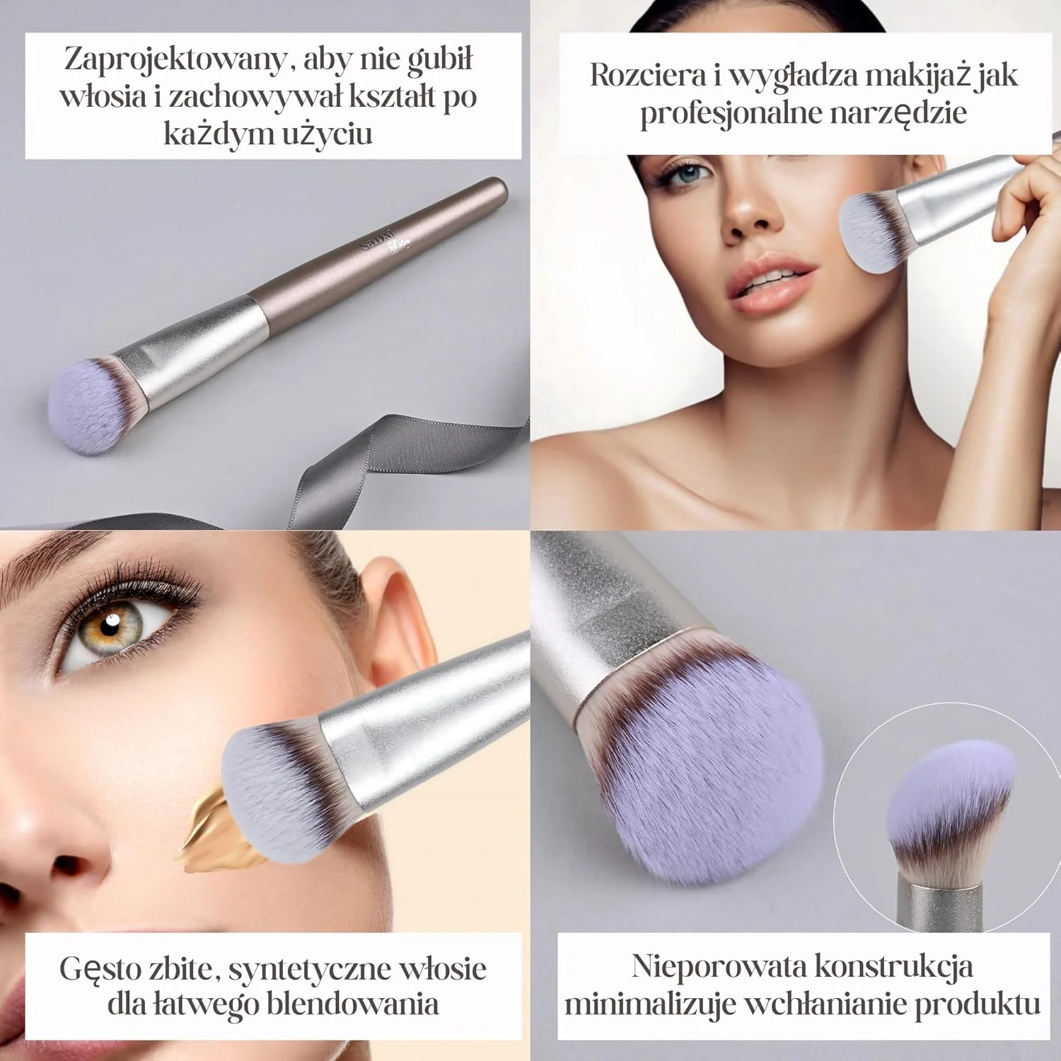 براش آرایشی کانتورینگ - براش ترکیب کننده کرم پودر برای پودر، کرم، کانتور، برنزر، رژگونه و هایلایتر - براش آرایش حرفه ای - براش آرایش کامل صورت - وگان و بدون تست حیوانی براش آرایشی کانتورینگ - براش ترکیب کننده کرم پودر برای پودر، کرم، کانتور، برنزر، رژگونه و هایلایتر - براش آرایش حرفه ای - براش آرایش کامل صورت - وگان و بدون تست حیوانی