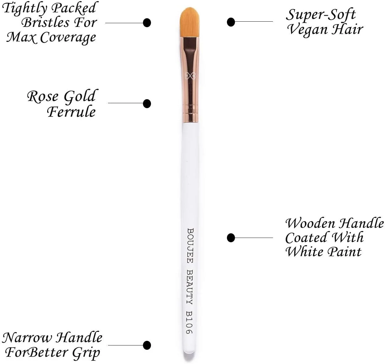 براش کانسیلر تخت Boujee Beauty B106 | براش آرایشی صورت برای استفاده حرفه ای و شخصی | بهترین برای استفاده یا ترکیب کانتور کرمی یا پوشش فونداسیون براش کانسیلر تخت Boujee Beauty B106 | براش آرایشی صورت برای استفاده حرفه ای و شخصی | بهترین برای استفاده یا ترکیب کانتور کرمی یا پوشش فونداسیون