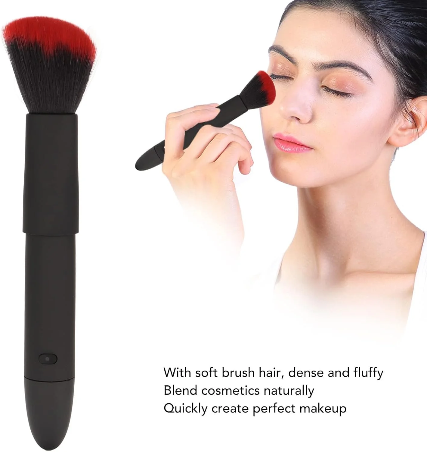 براش آرایشی برقی بوکلا، 10 حالت ویبره و ماساژ، مناسب برای کرم پودر، کانسیلر و رژگونه، قابل شارژ، برس پودر فیکس قابل تنظیم (مشکی قرمز) براش آرایشی برقی بوکلا، 10 حالت ویبره و ماساژ، مناسب برای کرم پودر، کانسیلر و رژگونه، قابل شارژ، برس پودر فیکس قابل تنظیم (مشکی قرمز)